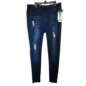 Jeggings distressed pull on